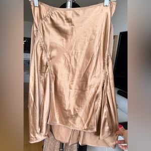 *VINTAGE* SPECIAL EDITION MAX STUDIO nude silk satin multi-paneled skirt